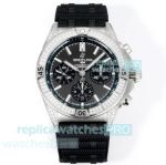 1:1 Replica BLS Factory Breitling Chronomat B01 Grey Dial with Diamonds Watch 
